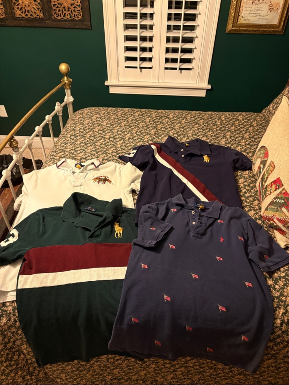 Polo by Ralph Lauren Boys Navy, White, Green & Burgundy Polo Shirt Lot